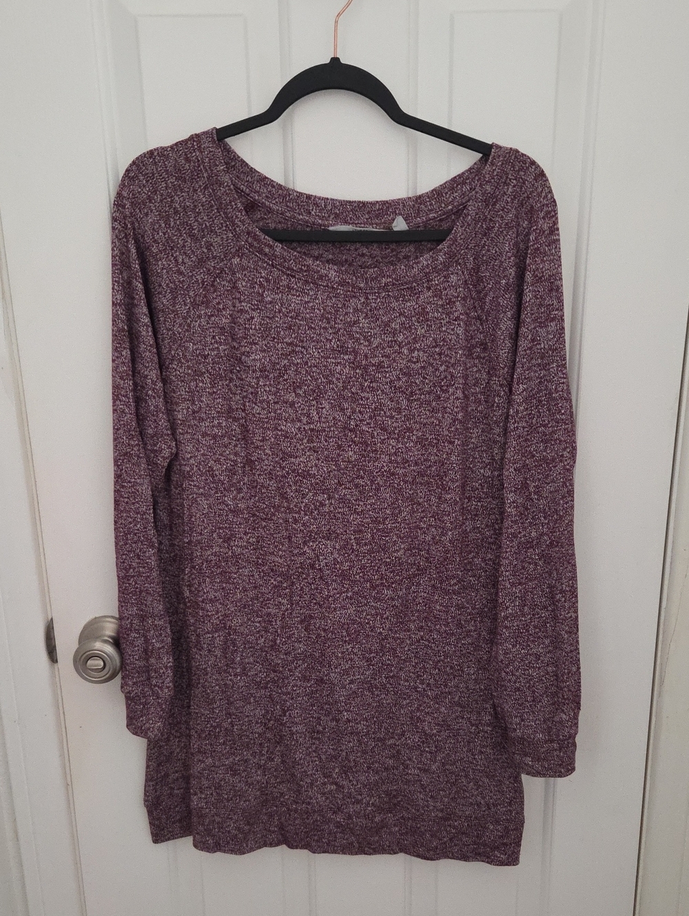 Athleta Heathered Plum Long-Sleeve Knit Tunic Dress